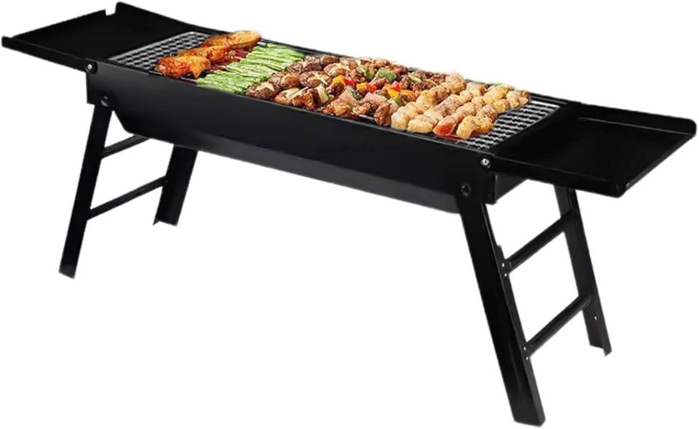 Perfetto per tailgating e feste in macchina: Barbecue a gas in acciaio resistente alle alte temperature con struttura pieghevole e ripiegabile