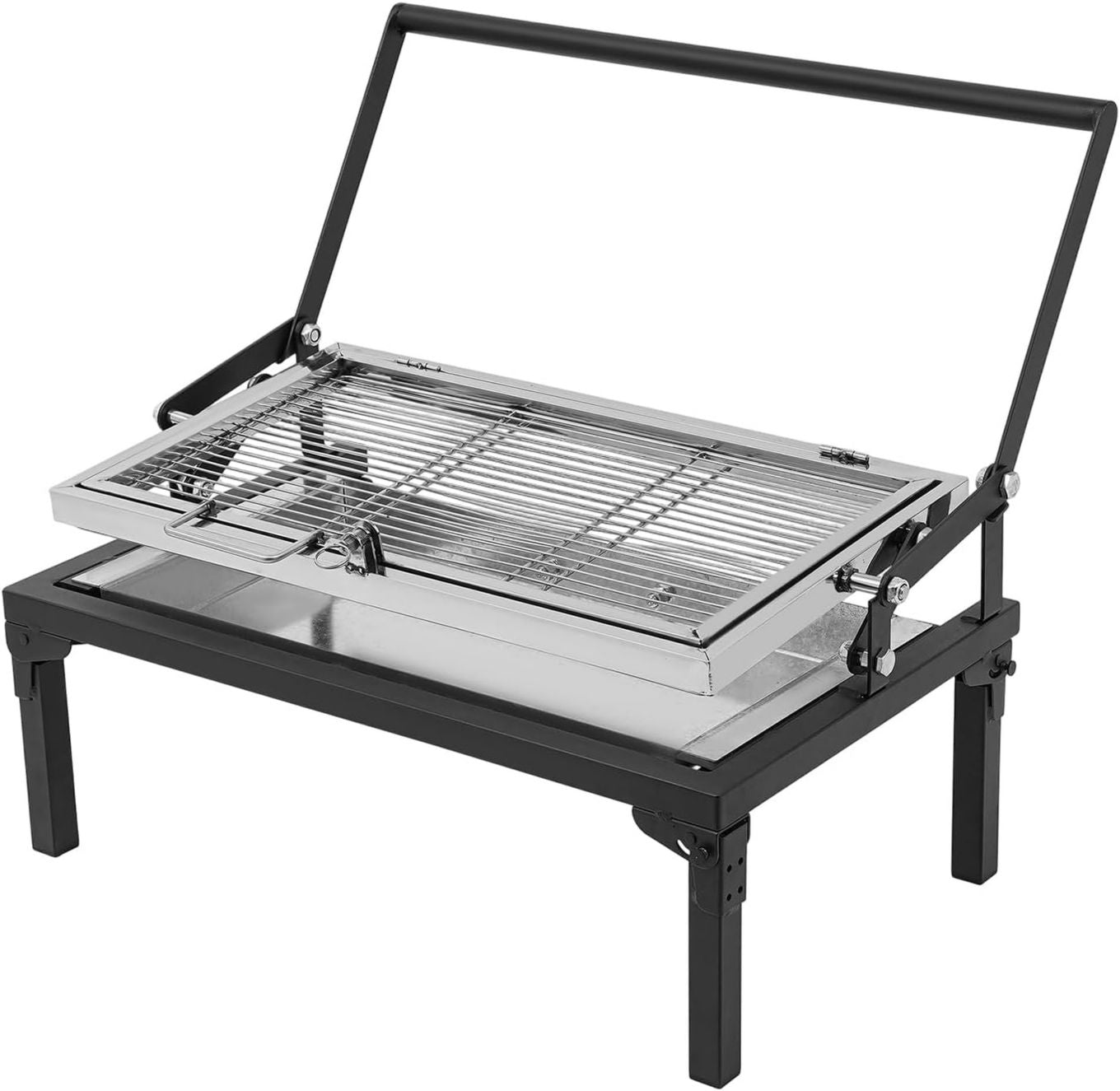 Con sistema di raffreddamento rapido dopo l'uso Barbecue a gas in acciaio con rivestimento protettivo ideale per campeggio