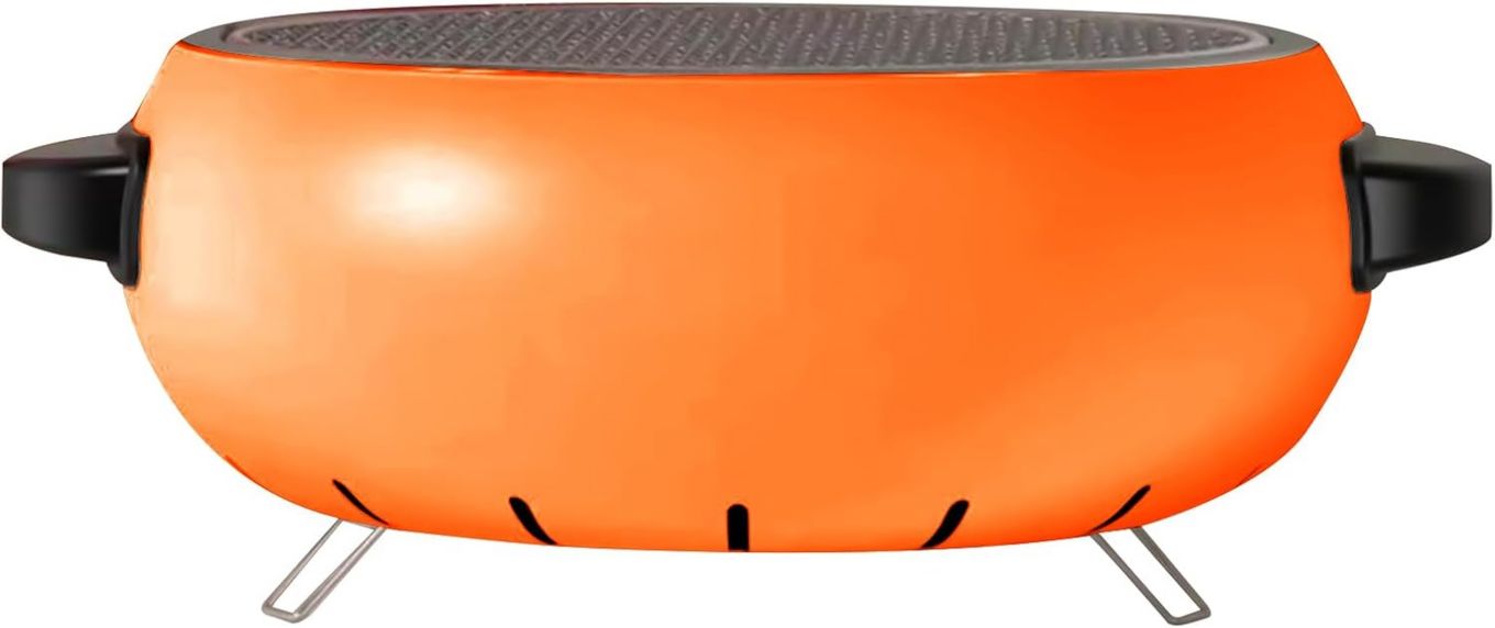 Griglia per barbecue perfetto per viaggi e spostamenti in auto con design moderno e minimalista in acciaio galvanizzato